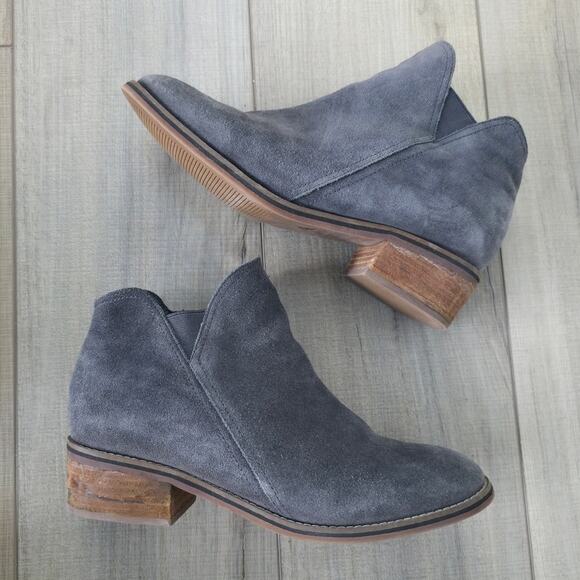 Blondo Gray Suede Round Toe Ankle Boots Shoes 10 M (B6241-635) - Picture 1 of 16